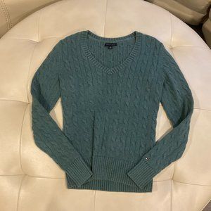 Tommy Hilfiger V Neck Cable Sweater